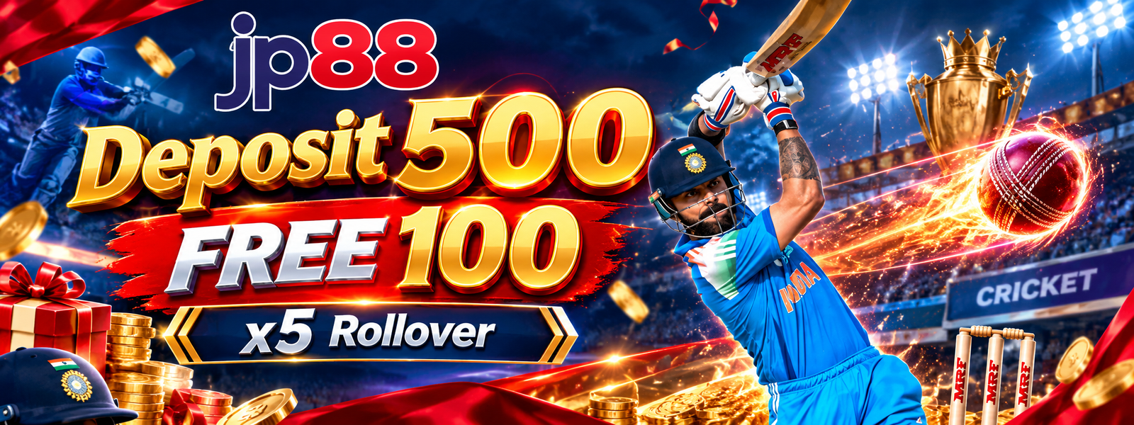 JP88 Deposit 500 FREE 100 - x5 Rollover